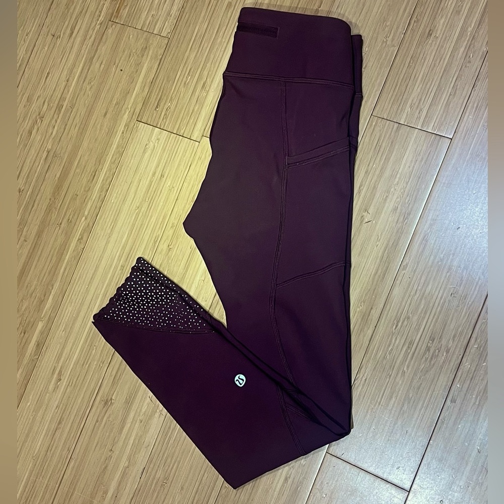 Lululemon Tight Stuff Leggings- Black Cherry